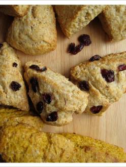 Scones - plain, lemon cranberry and pumpkin spice