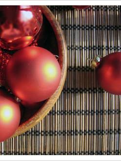 Red Shiny Christmas Ornaments
