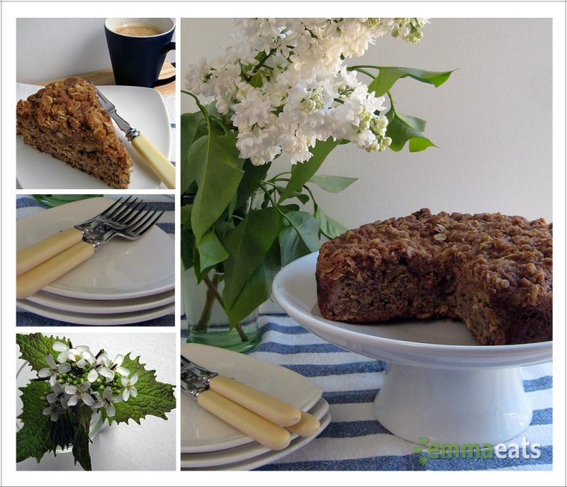 Whole Wheat and Spelt Banana Coconut Crumble Cake