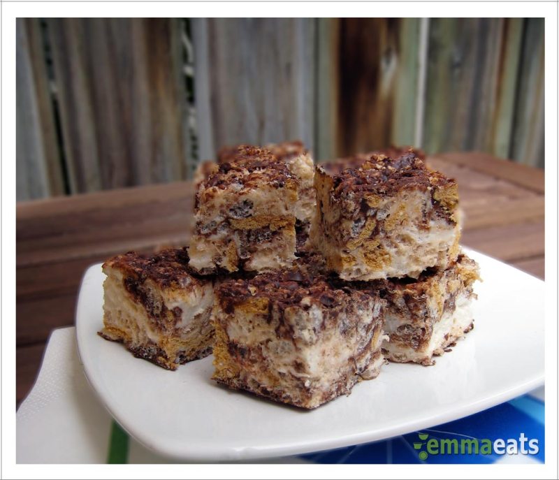 S'mores Rice Krispies Squares