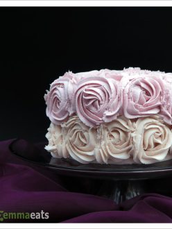 Dairy-free Vanilla Birthday Cake with Rose Ombre Frosting