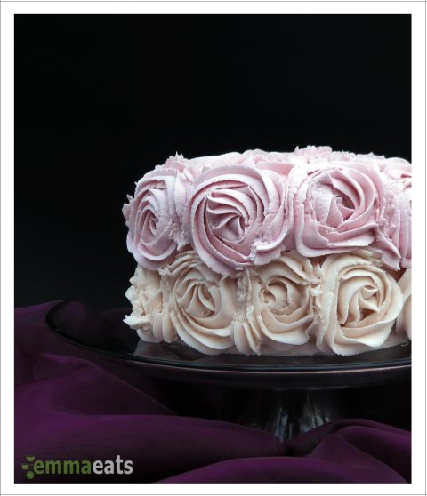 Vanilla Buttermilk Cake with Rose Ombre Frosting