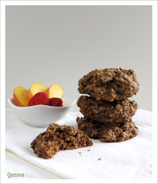 Peach Pie Soft Breakfast Cookies [Vegan] | EmmaEats