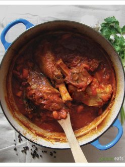 Braised Lamb Shanks with Red Wine and Vegetables | EmmaEats
